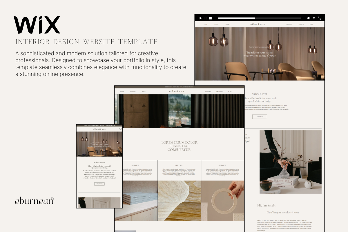 Interior Designer Website WIX Template | Interior Design Page WIX Aesthetic Website Template | Interior Architect Business Website, Minimal wix template, Wix Website Template for Social Media Manager Agency Small Businesses, Modern Minimalist Design, Creative Wix Templates, Wix Web Design